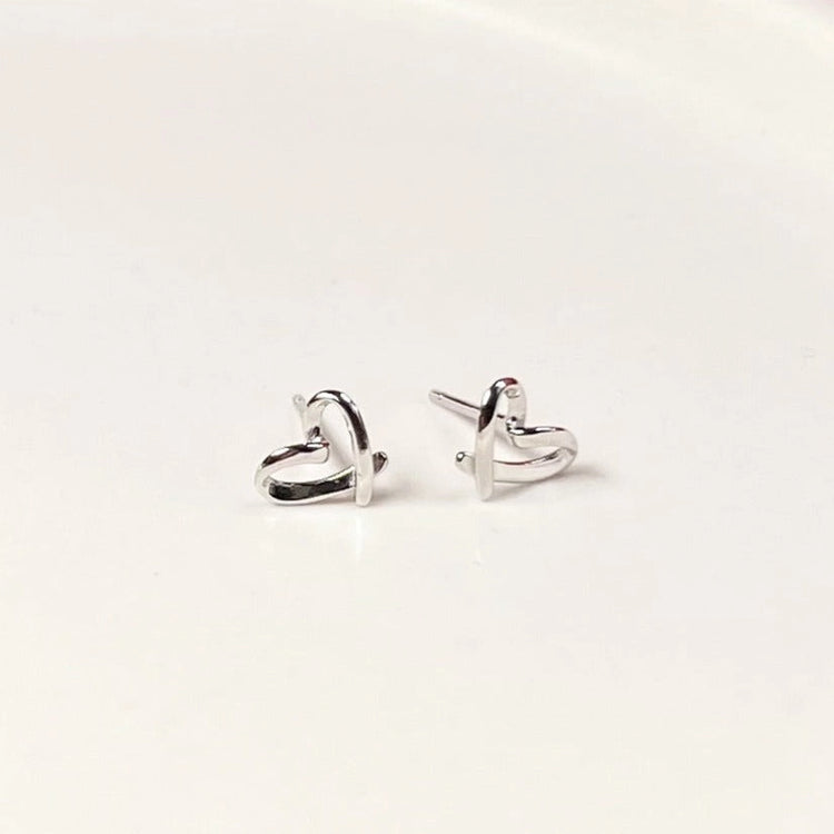 Sterling Silver Open Heart Studs - Natalie Clare