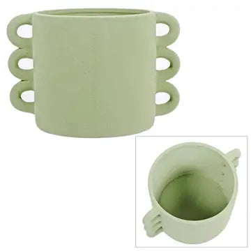 Truu Design Chic Ceramic Planter with Loop Edges