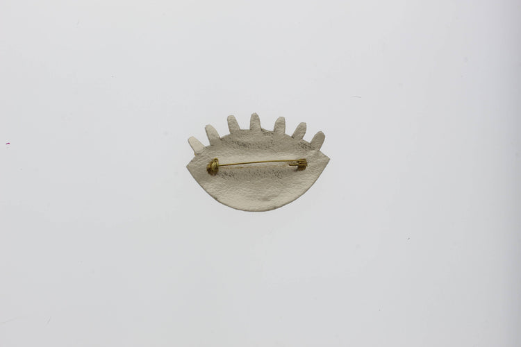 Green & Purple Evil Eye Beaded Pin