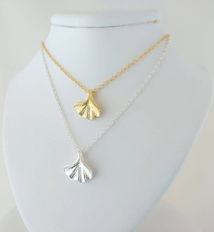 Ginkgo Leaf Necklace, Nature Necklace, Leaf Necklace