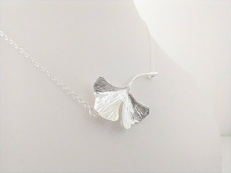 Ginkgo Necklace, Nature Necklace, Leaf Necklace