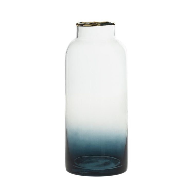 Potion Blue and Clear Vase
