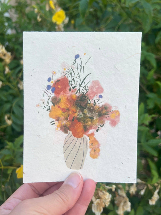 Plantable Seed Card || Hand-Drawn Seed Paper Greeting by Marissa Kay || MF6