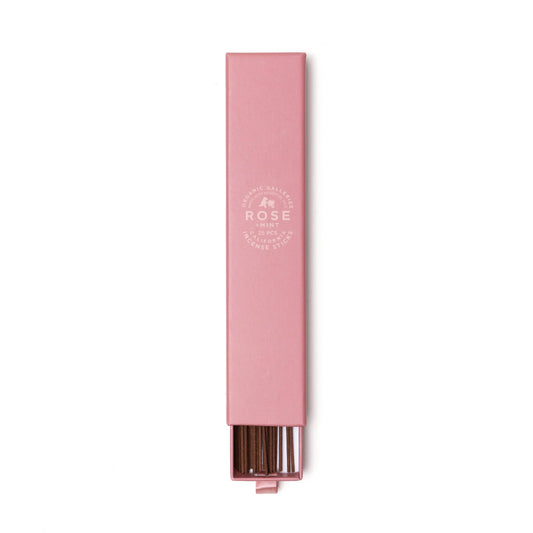 Rose + Mint Aromatherapy Incense Sticks – 25 Pcs Boxed