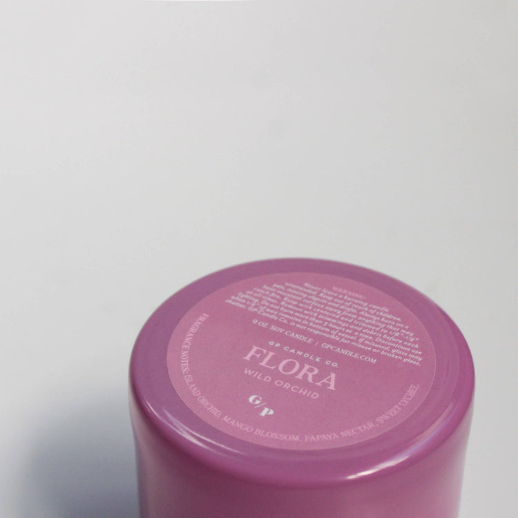 Flora 9 oz. Hue Candle (Wild Orchid) GP Candle