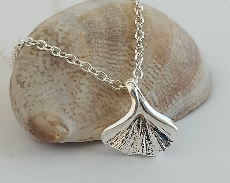 Ginkgo Leaf Necklace, Nature Necklace, Leaf Necklace
