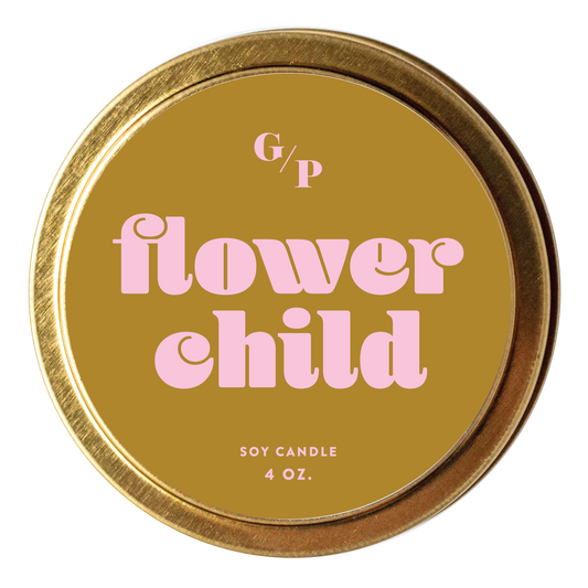 Flower Child Just Because 4 oz. Candle Tin