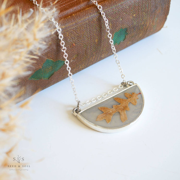 Oak Half Moon Necklace