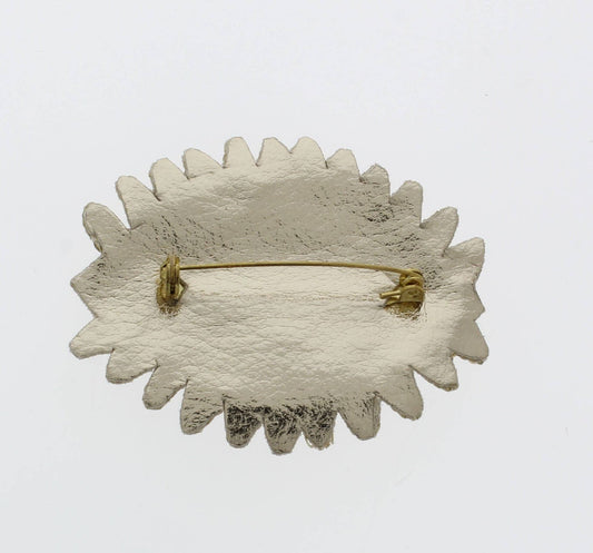 Colorful Evil Eye Beaded Pin – Handmade Embroidered Brooch