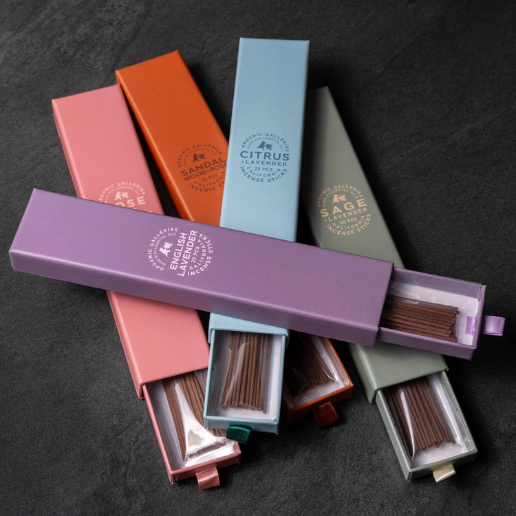 Sage + Lavender Aromatherapy Incense Sticks – 25 Pcs Boxed