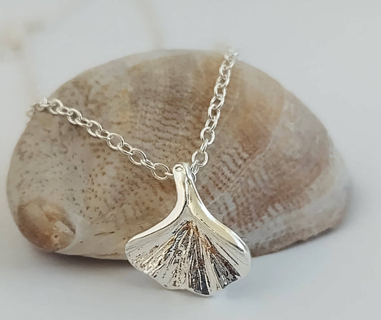 Ginkgo Leaf Necklace, Nature Necklace, Leaf Necklace