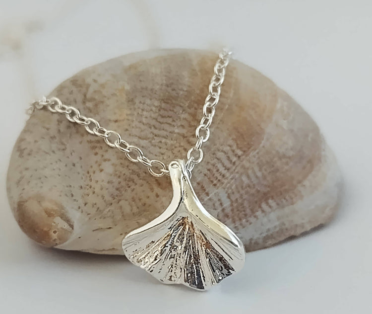 Ginkgo Leaf Necklace, Nature Necklace, Leaf Necklace
