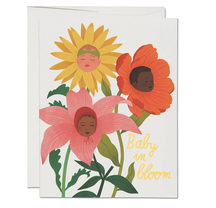 Baby in Bloom Card - Bodil Jane