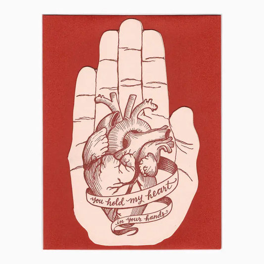 Blackbird Letterpress You hold my heart Card