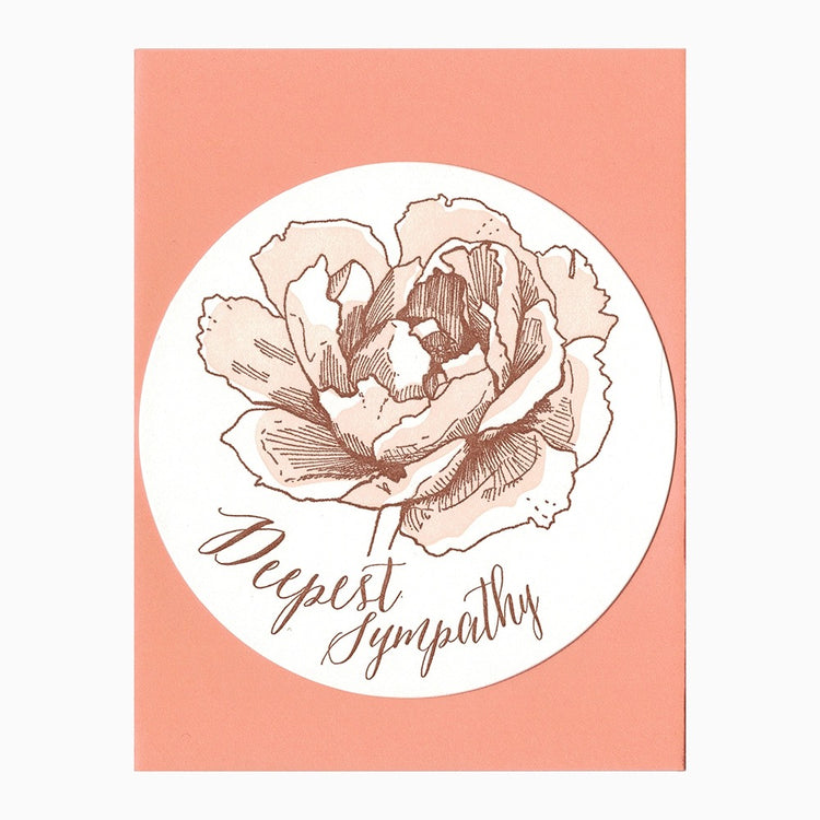 Deepest Sympathy Card - Blackbird Letterpress