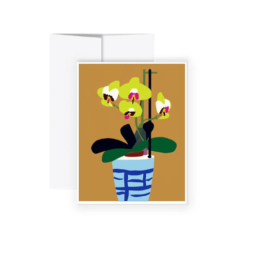 Green Orchid Blank Card - Avg DC