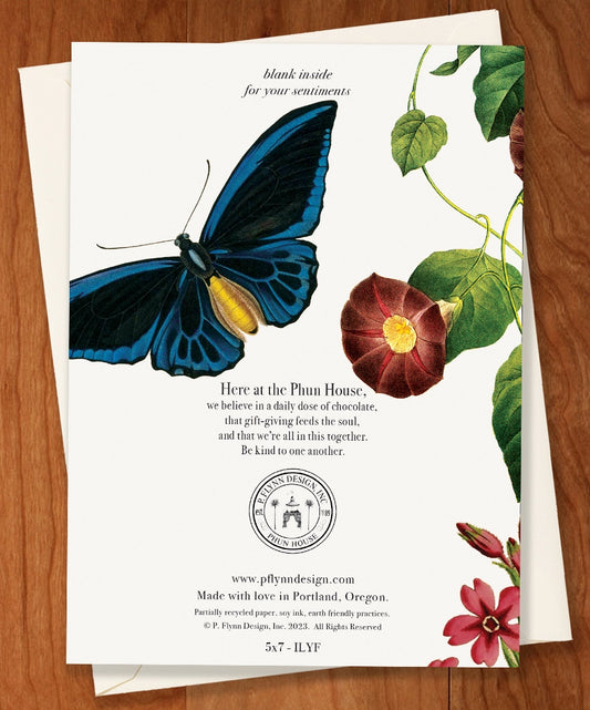 I Love You (Flowers) Greeting Card - P. Flynn Design
