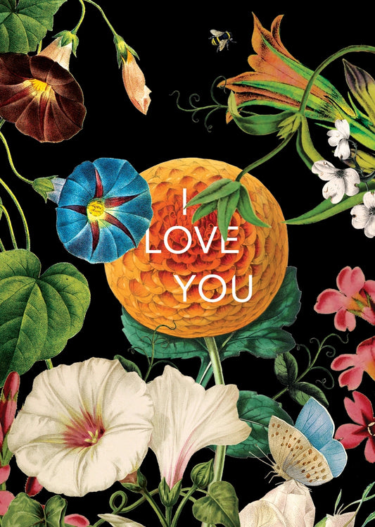 I Love You (Flowers) Greeting Card - P. Flynn Design