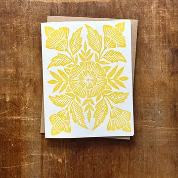 Katharine Watson Yellow and White - Blank Card