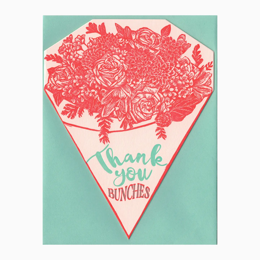 Thank you bunches Card - Blackbird Letterpress