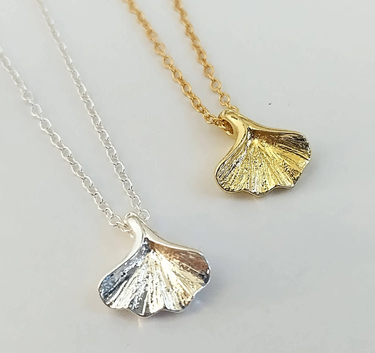 Ginkgo Leaf Necklace, Nature Necklace, Leaf Necklace