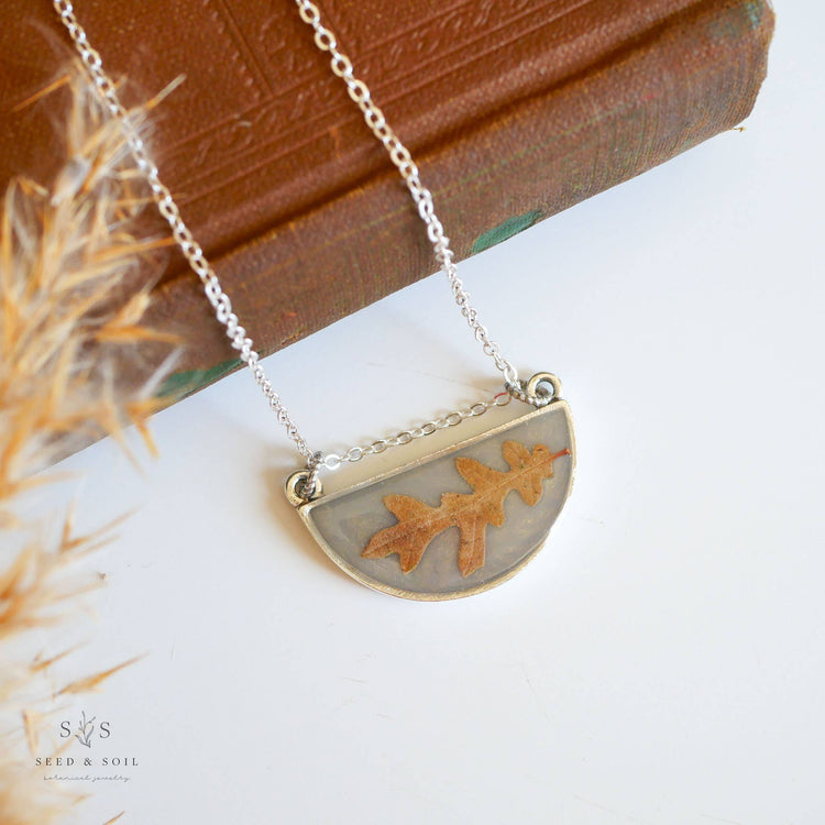 Oak Half Moon Necklace