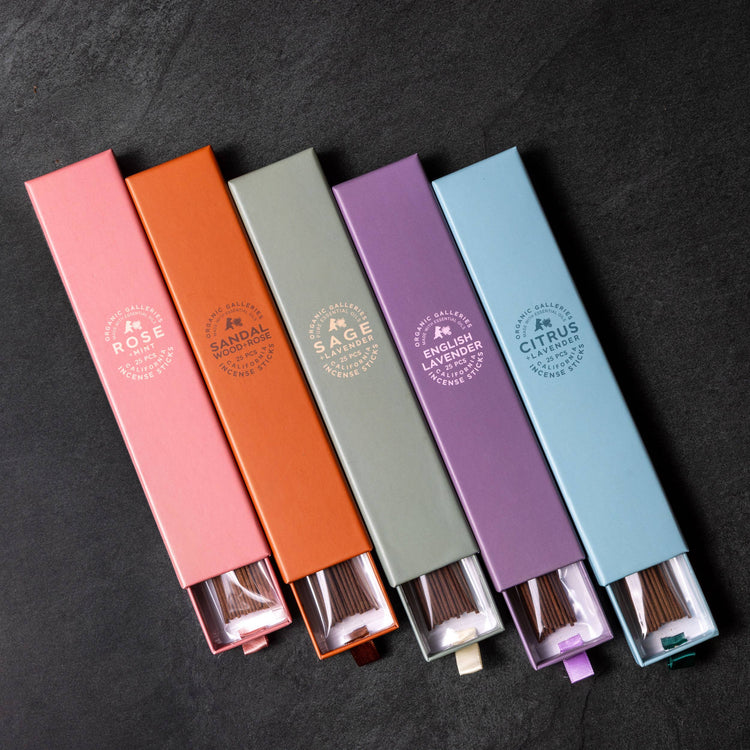 Sage + Lavender Aromatherapy Incense Sticks – 25 Pcs Boxed