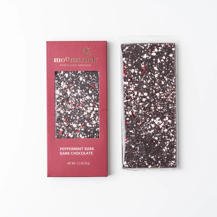 Moonstruck Peppermint Bark Dark Chocolate Bar