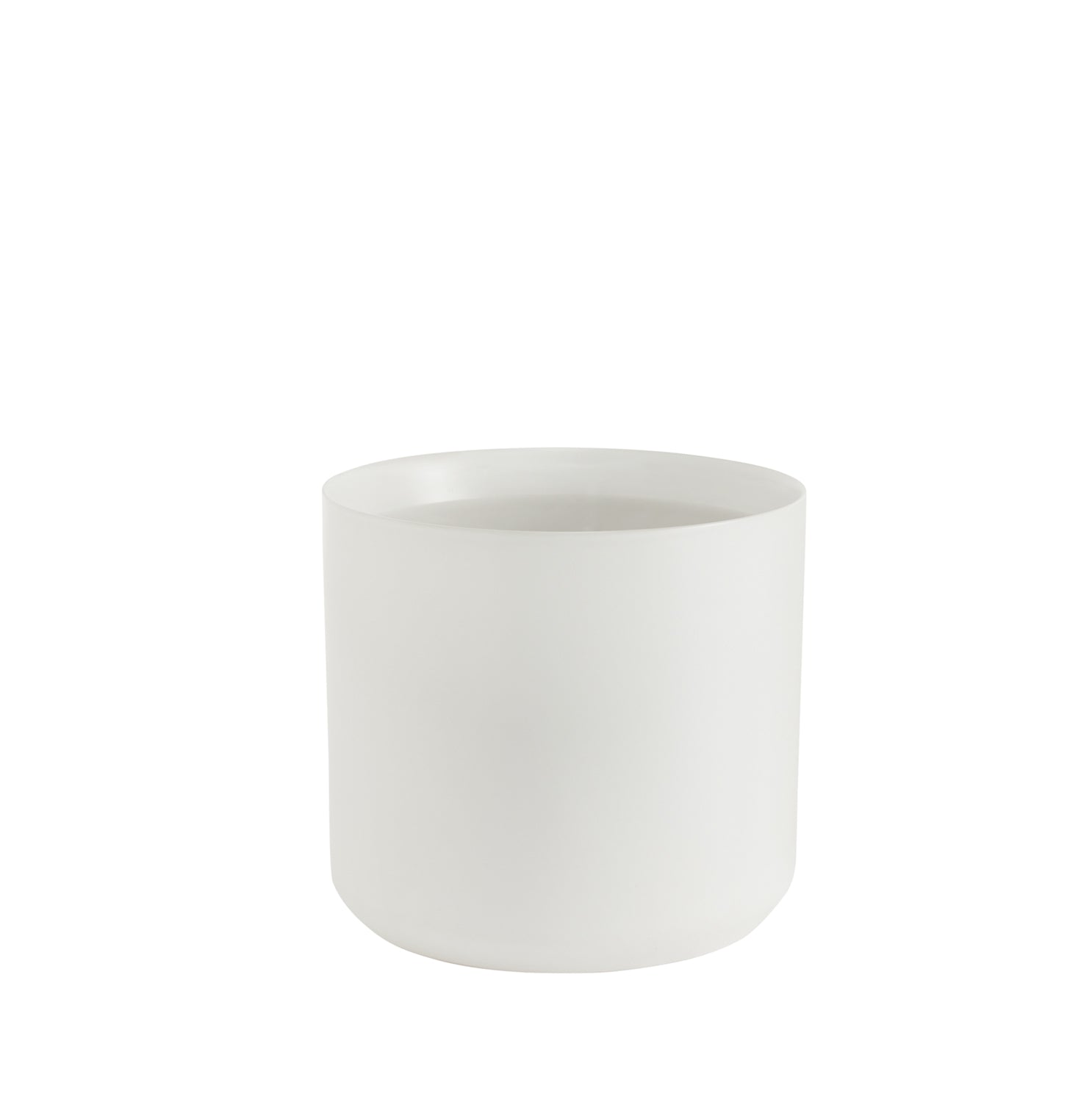 White ceramic pot on a white background