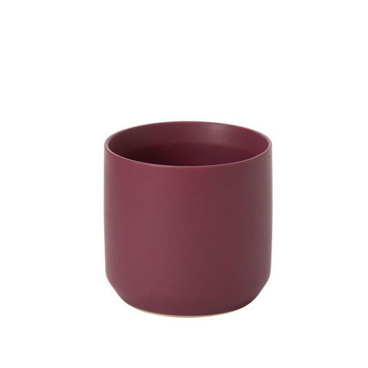 Mauve-colored cup on a white background