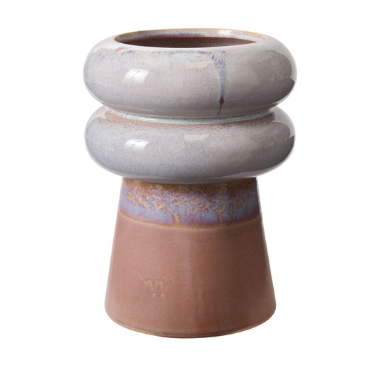 Ceramic planter with two stacked sections 