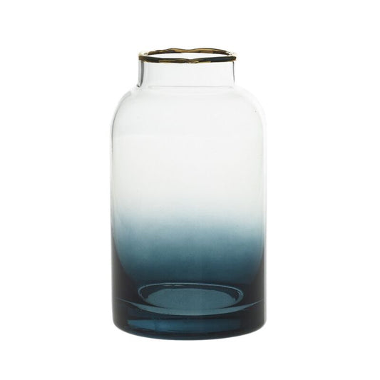 Potion Blue and Clear Vase