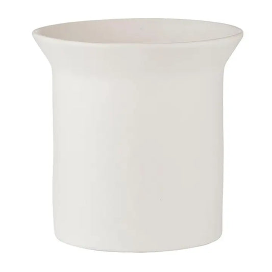 47th & Main - White Ceramic Flared Pot - Large