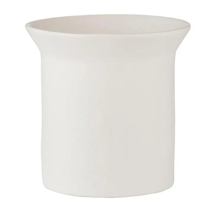 47th & Main - White Ceramic Flared Pot - Large