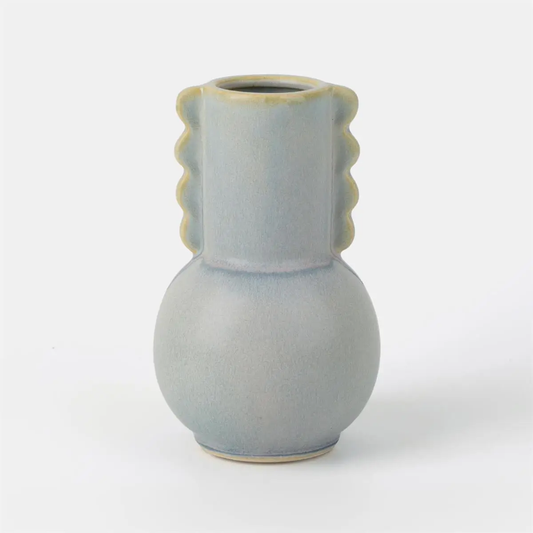 Ceramic Vase with Wiggle Edges